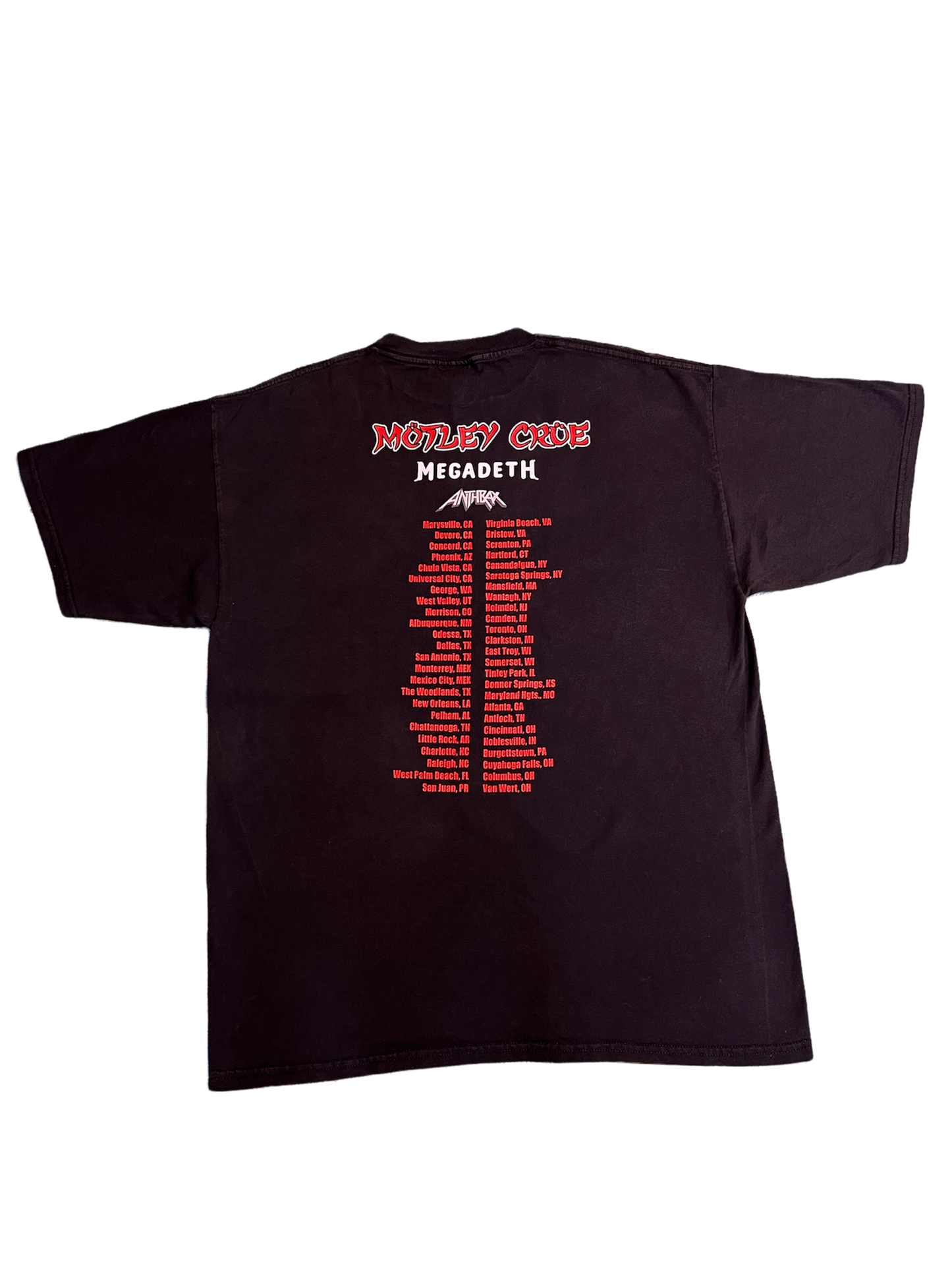 2000 Maximum Rock Tour Motley Crue T-shirt size X-Large