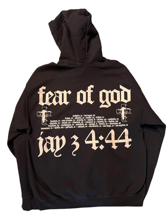 Jay- Z 4:44 tour / fear of god hoodie official merch size Large