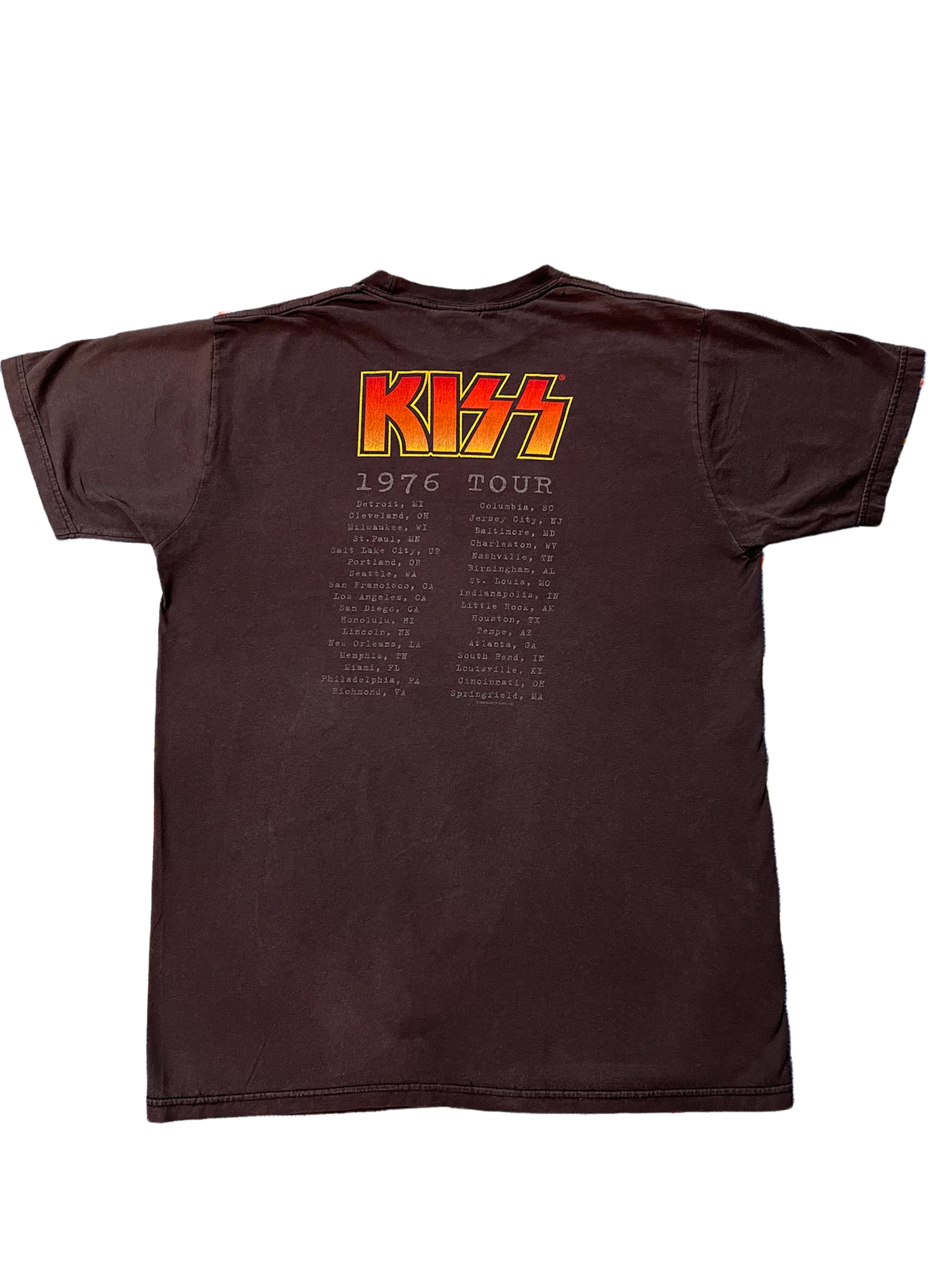 Vintage KISS 1976 Tour shirt size large (cut tag)