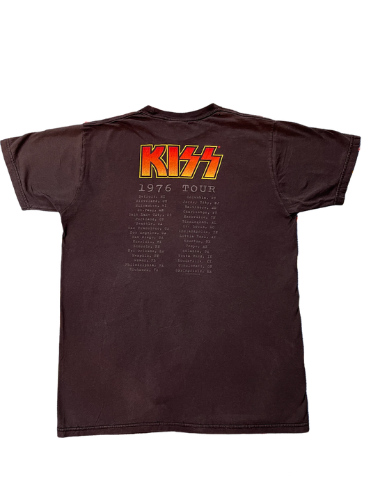 Vintage KISS 1976 Tour shirt size large (cut tag)