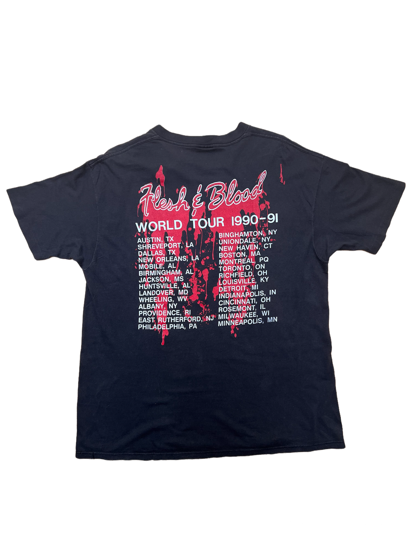 Poison Flesh and Blood Tour 1990 size Large