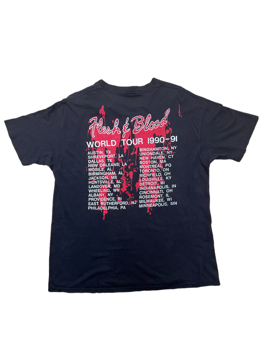 Poison Flesh and Blood Tour 1990 size Large